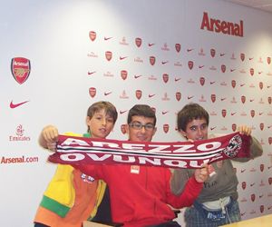Davide, Nicola e NiccolÃ² all'Emirates Stadium di Londra